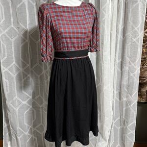 Vintage Jerell’s Sweetheart Plaid Prairie Dress – Size 5 (Small/XS)